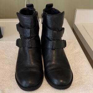Black Leather Ankle Boots
